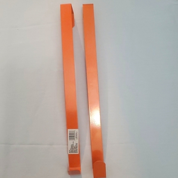 Orange 14" Metal Over the Door Wreath Holder- Set of 2 - Picture 1 of 3